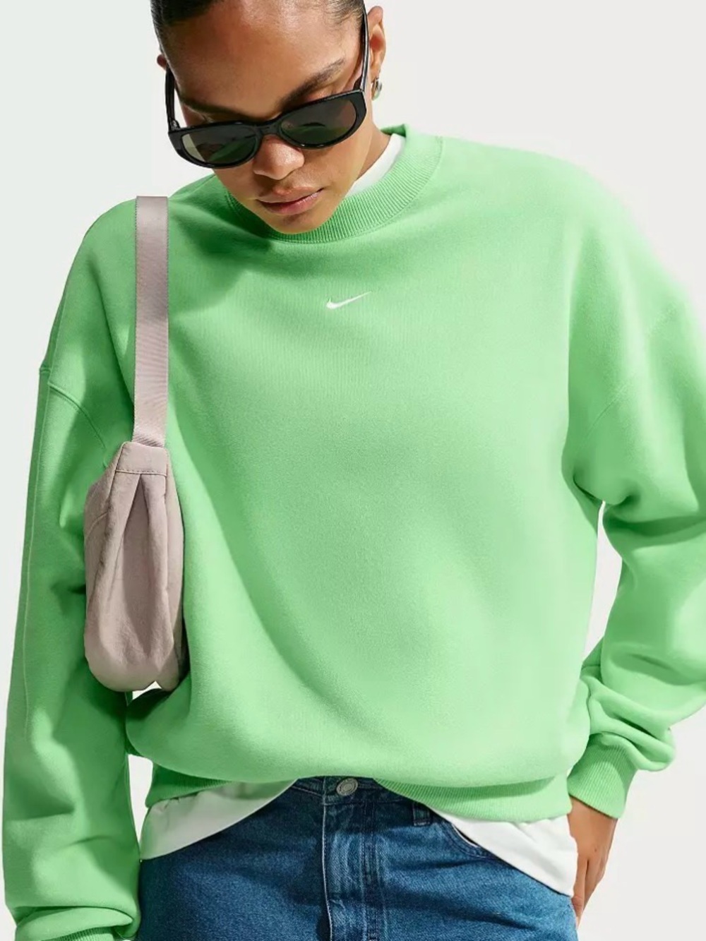 Nike Crewneck Sweatshirt in Neon Green